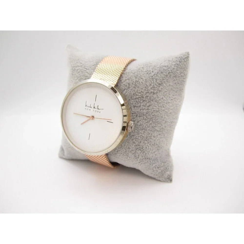 Women Nicole Miller New York Quartz WR Analog 42mm Dial Causal Round Watch(G171)